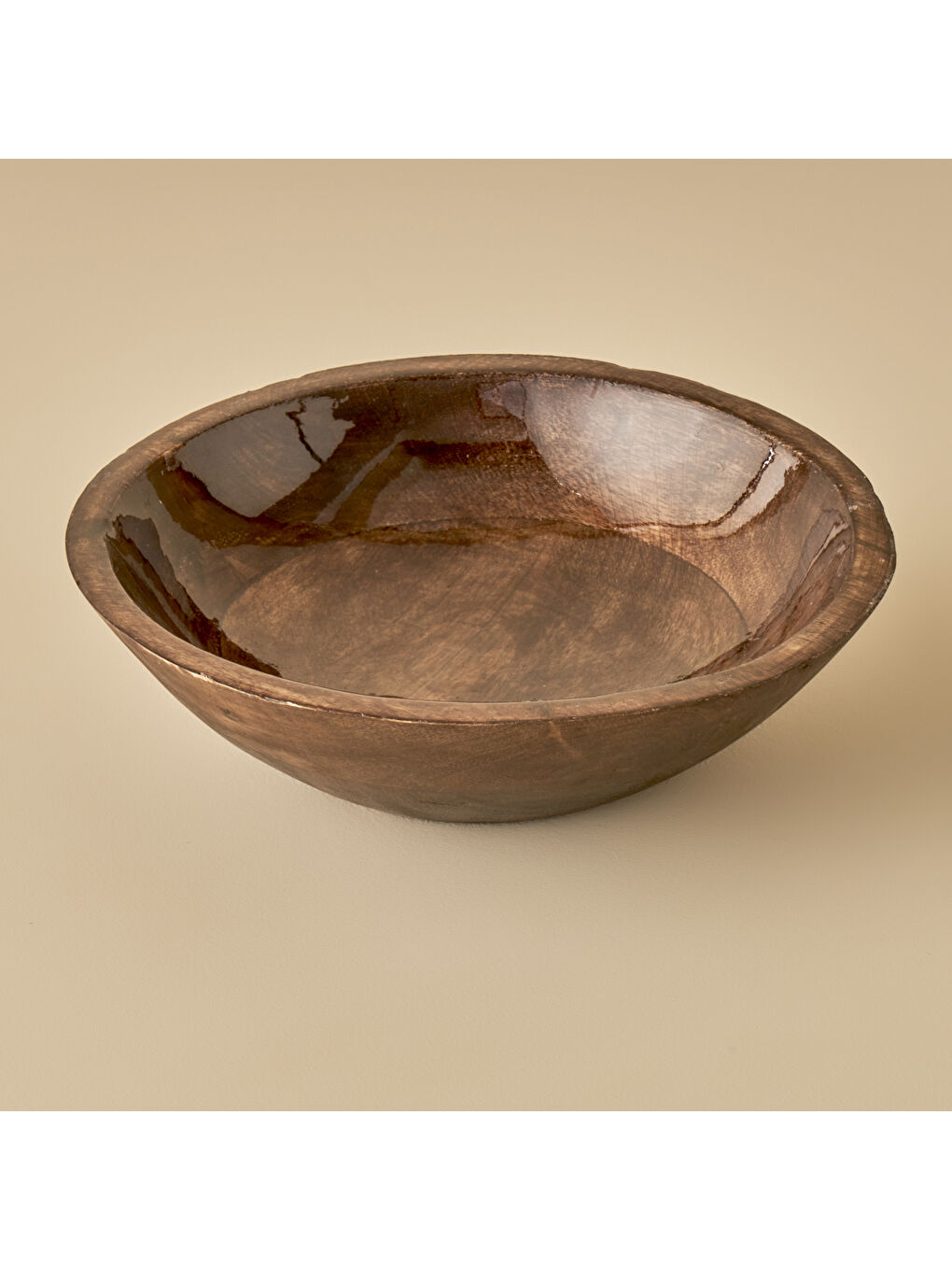 Bej Bonn Mango Ağacı Dekoratif Kase Naturel (23,5x23,5x7 cm)