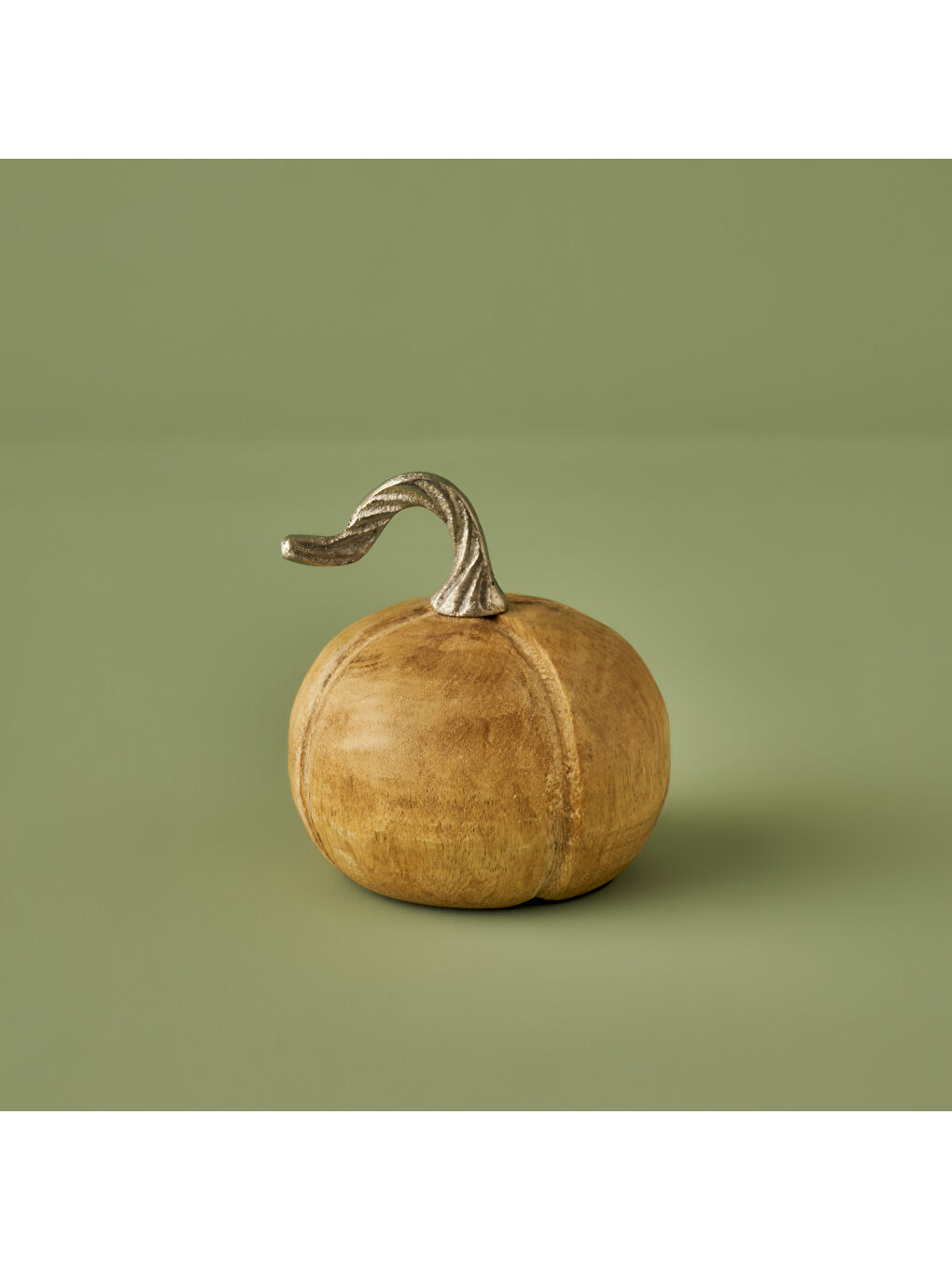 Bej Pumpkin Mango Ağacı Dekoratif Obje Naturel (11x11 cm)