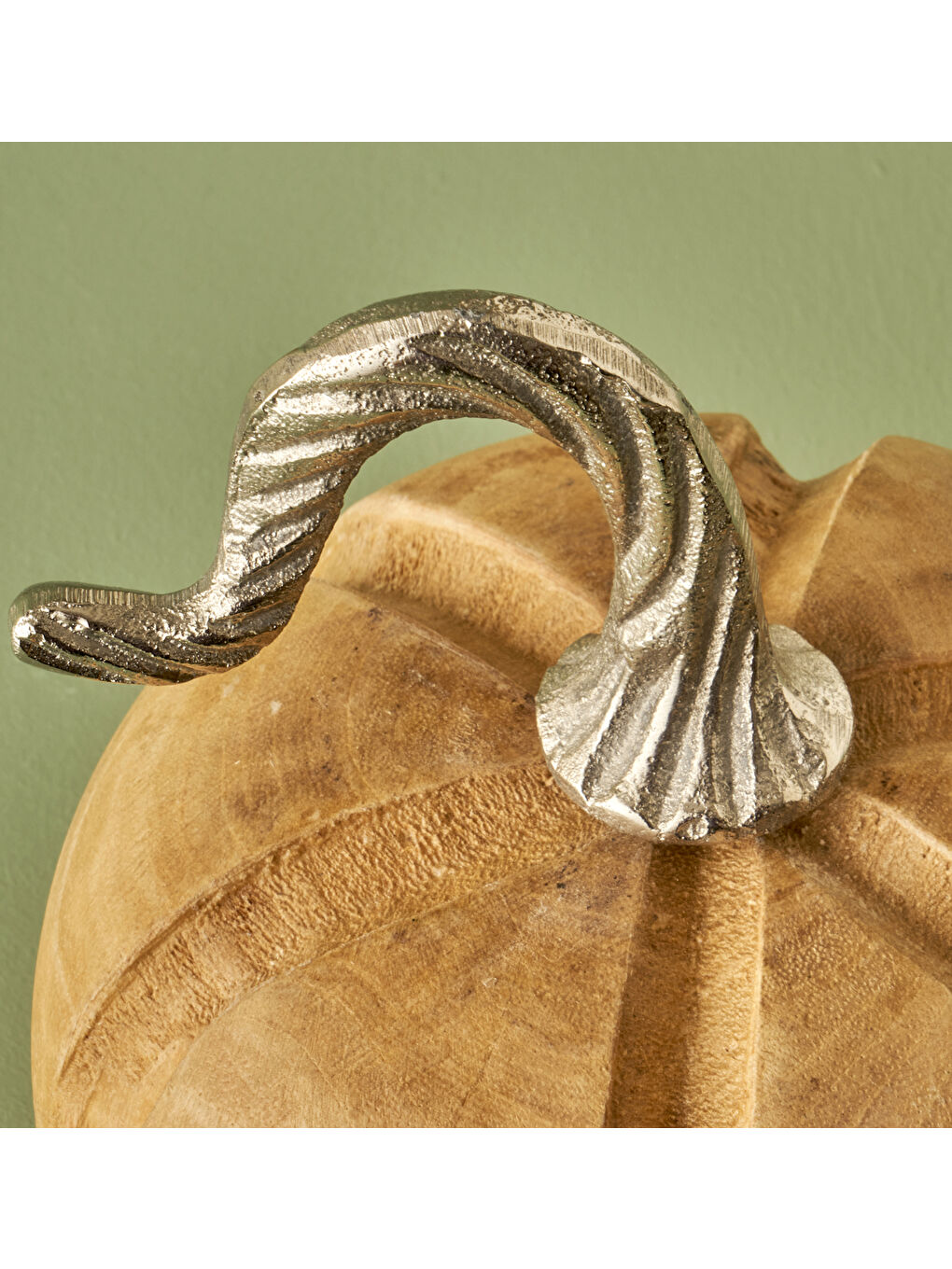 Bej Pumpkin Mango Ağacı Dekoratif Obje Naturel (11x11 cm)-1