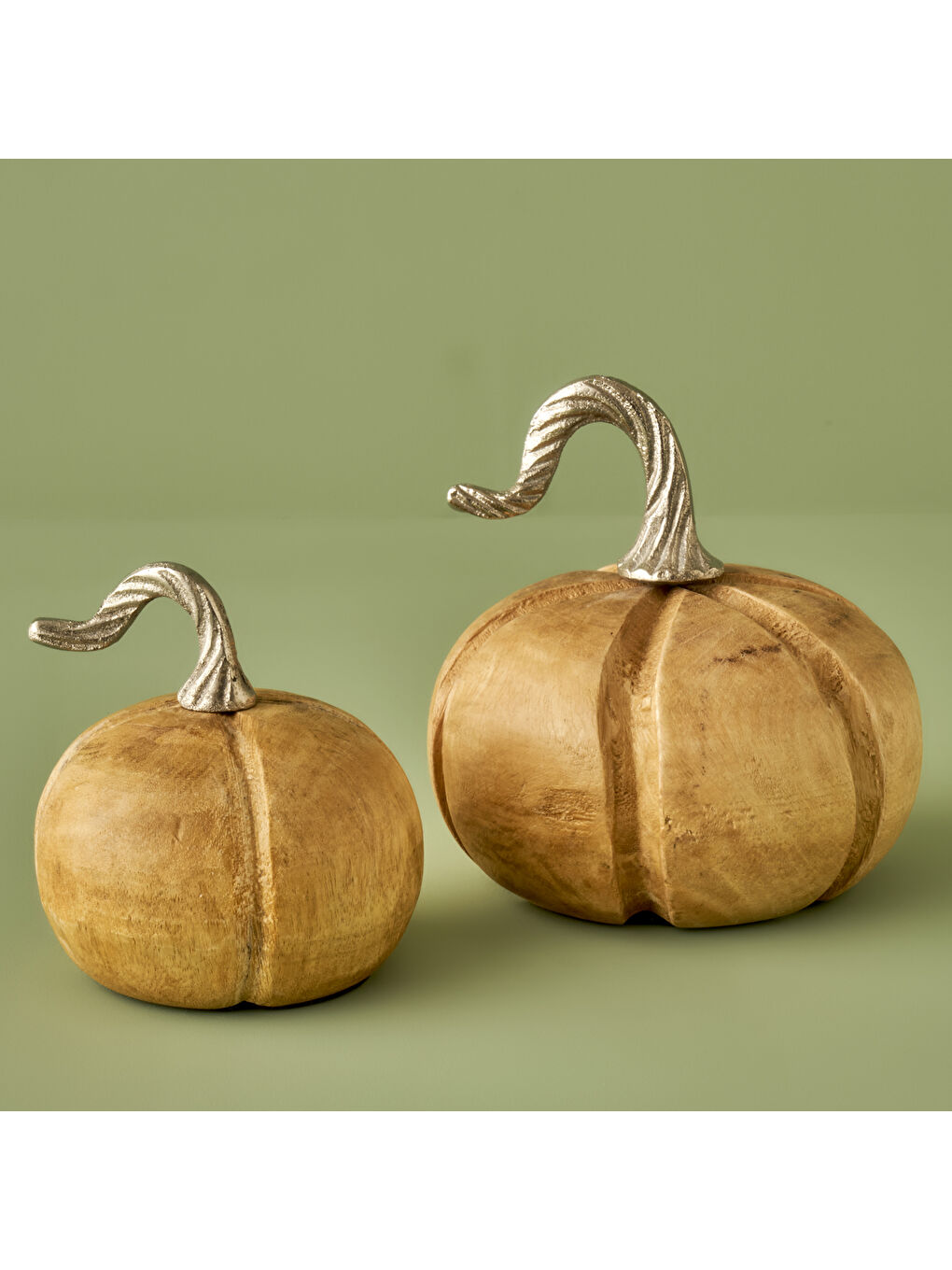 Bej Pumpkin Mango Ağacı Dekoratif Obje Naturel (11x11 cm)-2