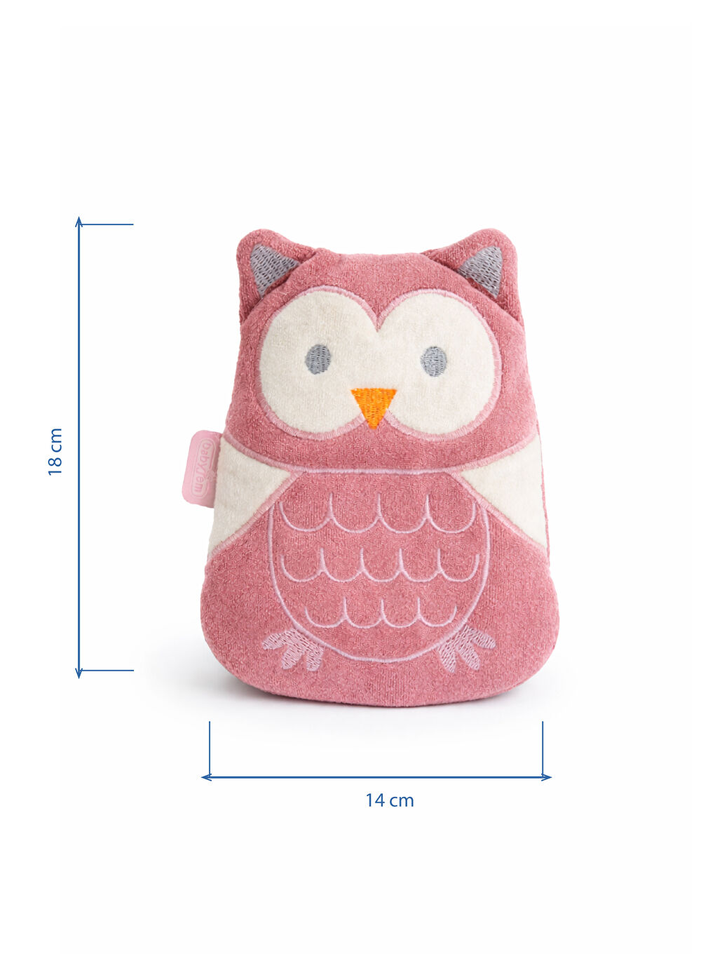 366 Kiraz Çekirdekli Baykuş Kadife Gaz Yastığı / Gül Kurusu-5