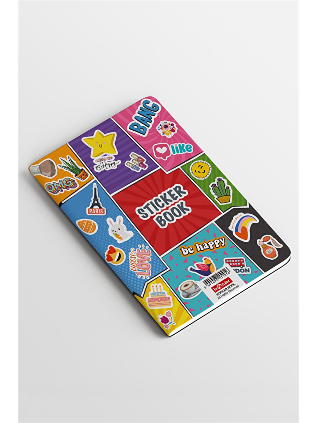 LE COLOR Kırmızı Sticker Book 756 Adet Renkli Etiket Bang - 1