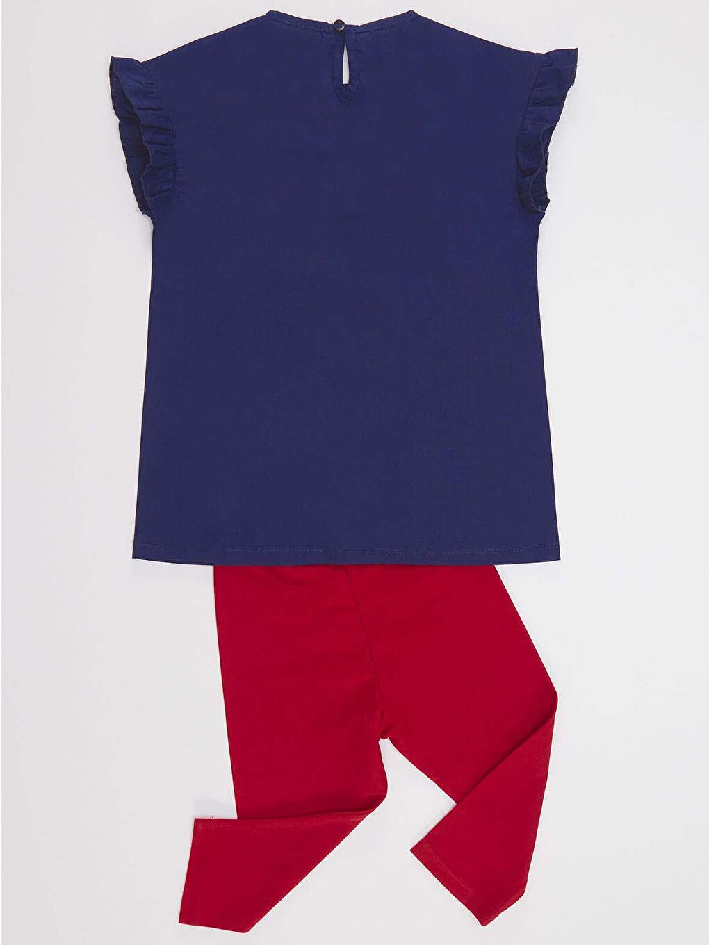 Karışık Çiçekli Balık Kız Tunik Tayt Takım-3