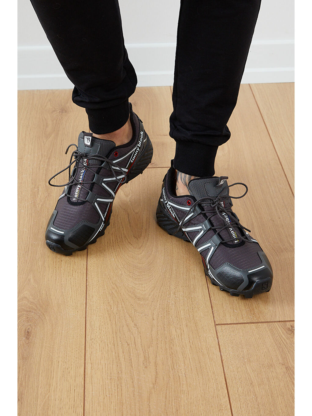 Gri Erkek Füme Beyaz Trekkıng Ayakkabı Tb160-1