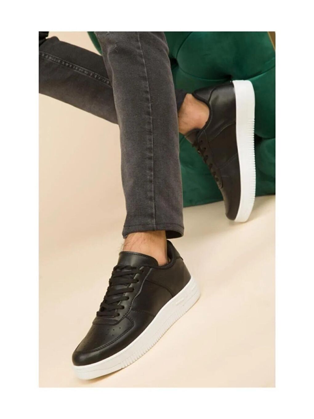 Siyah Savista Men Sneaker Günlük Yürüyüş Sneaker-1