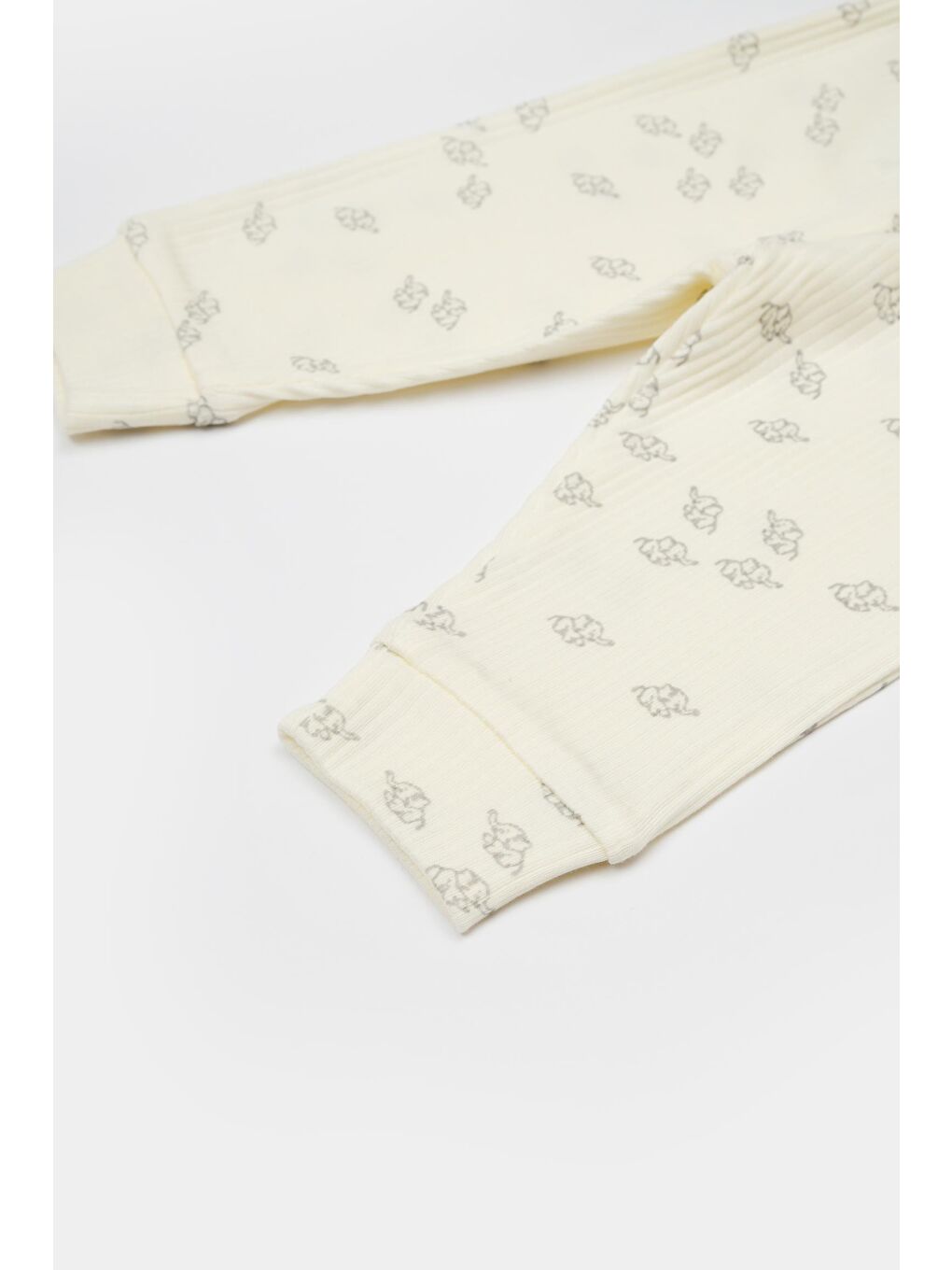 Ekru Organik Modal Fil Baskılı 3 Lü Set csym25500-4