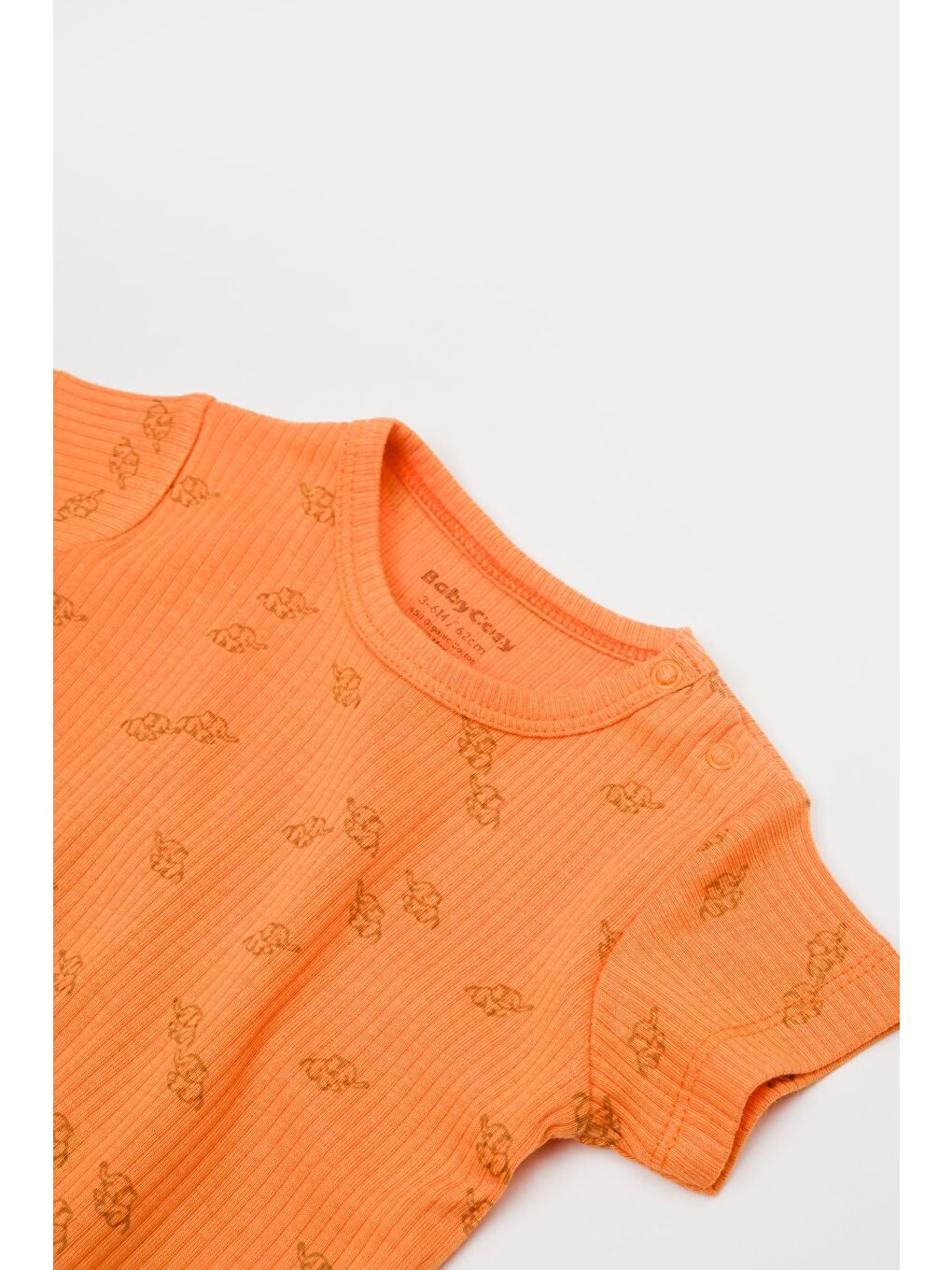 Turuncu Organik Modal Fil Baskılı 2 Li Takım csym11705-3