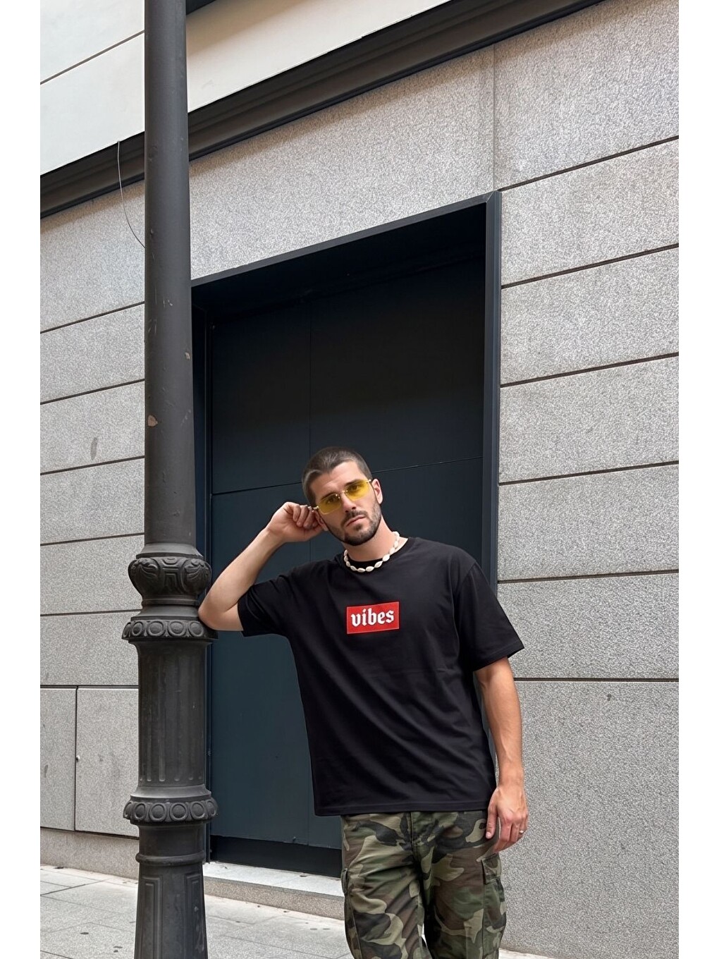Erkek Relaxed 001 Oversize Siyah Tişört