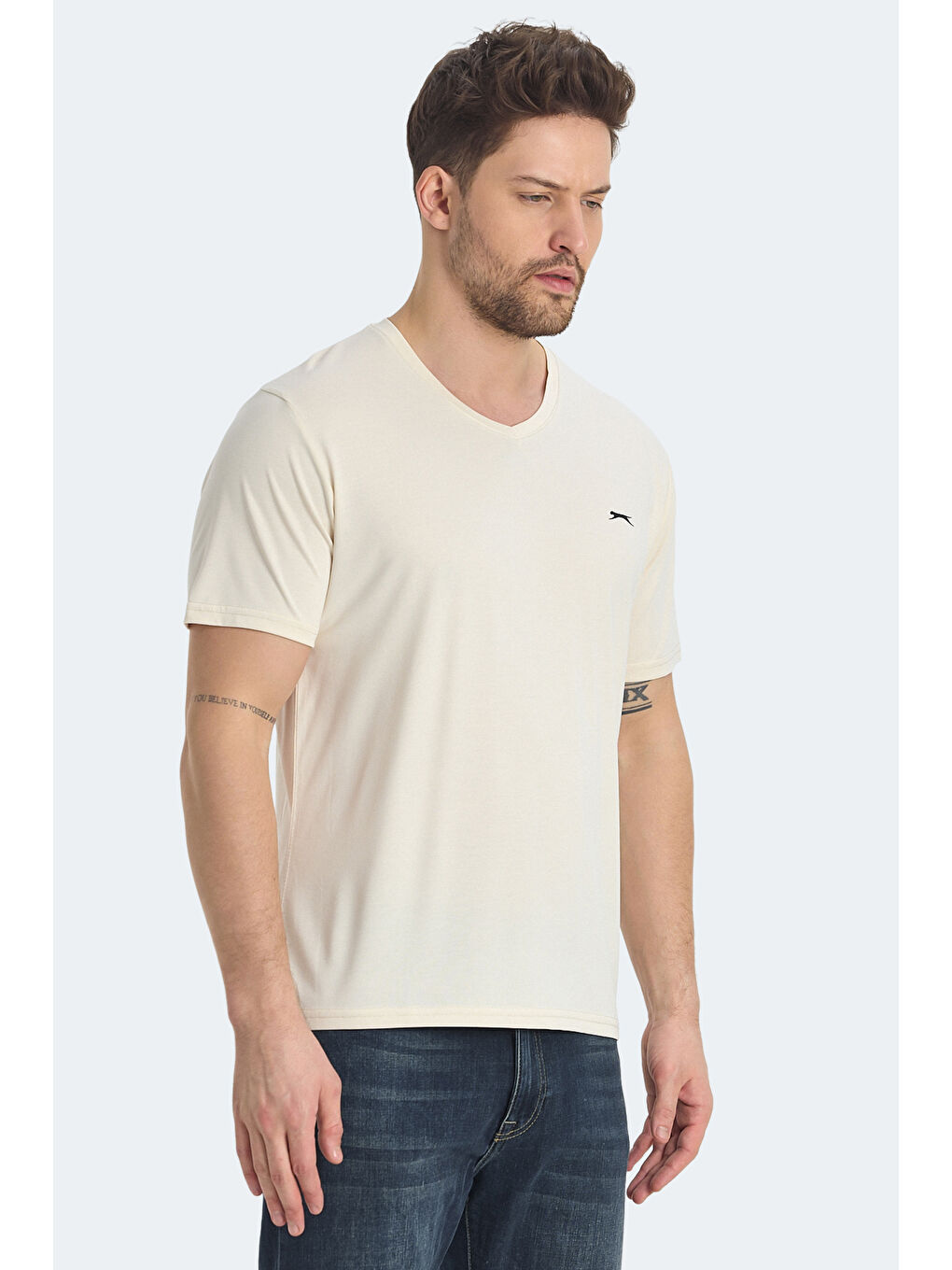 KRAKKER Erkek Bej Tişört-2