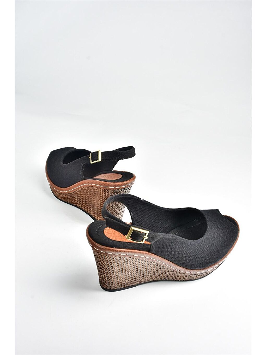 K674040705 Siyah Dolgu Taban Kadın Ayakkabı-2