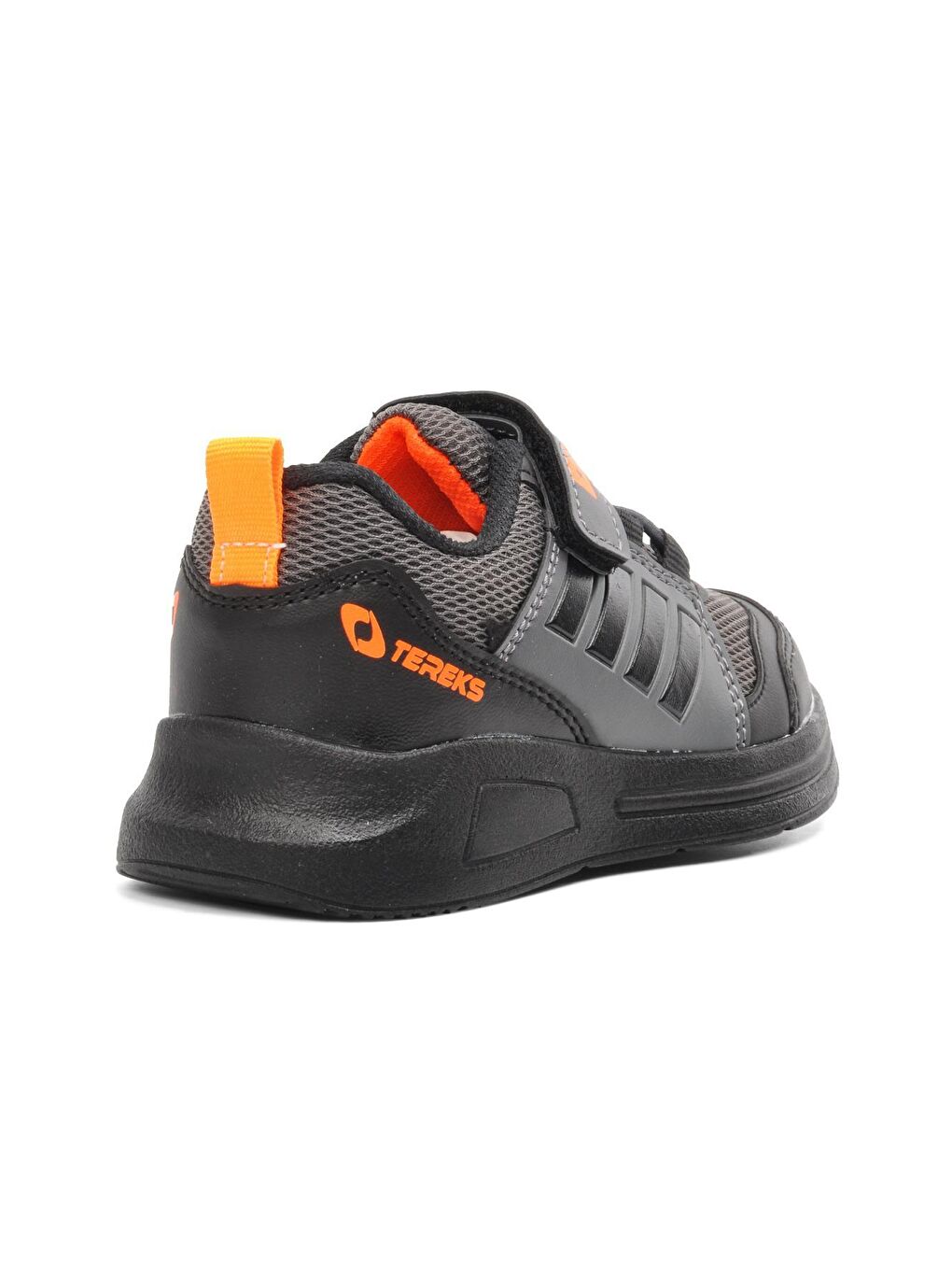 Siyah-Füme Cırtlı Fileli Çocuk Spor Ayakkabı 709-2