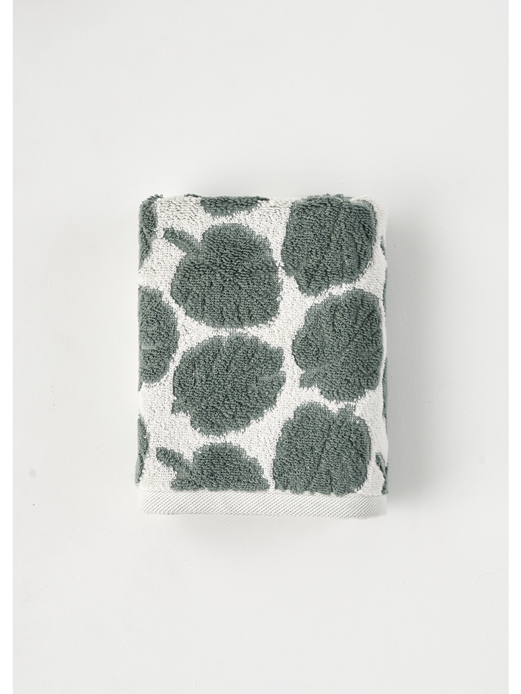 %100 Pamuk Monstera Yüz Havlusu Yeşil (50x70 cm)