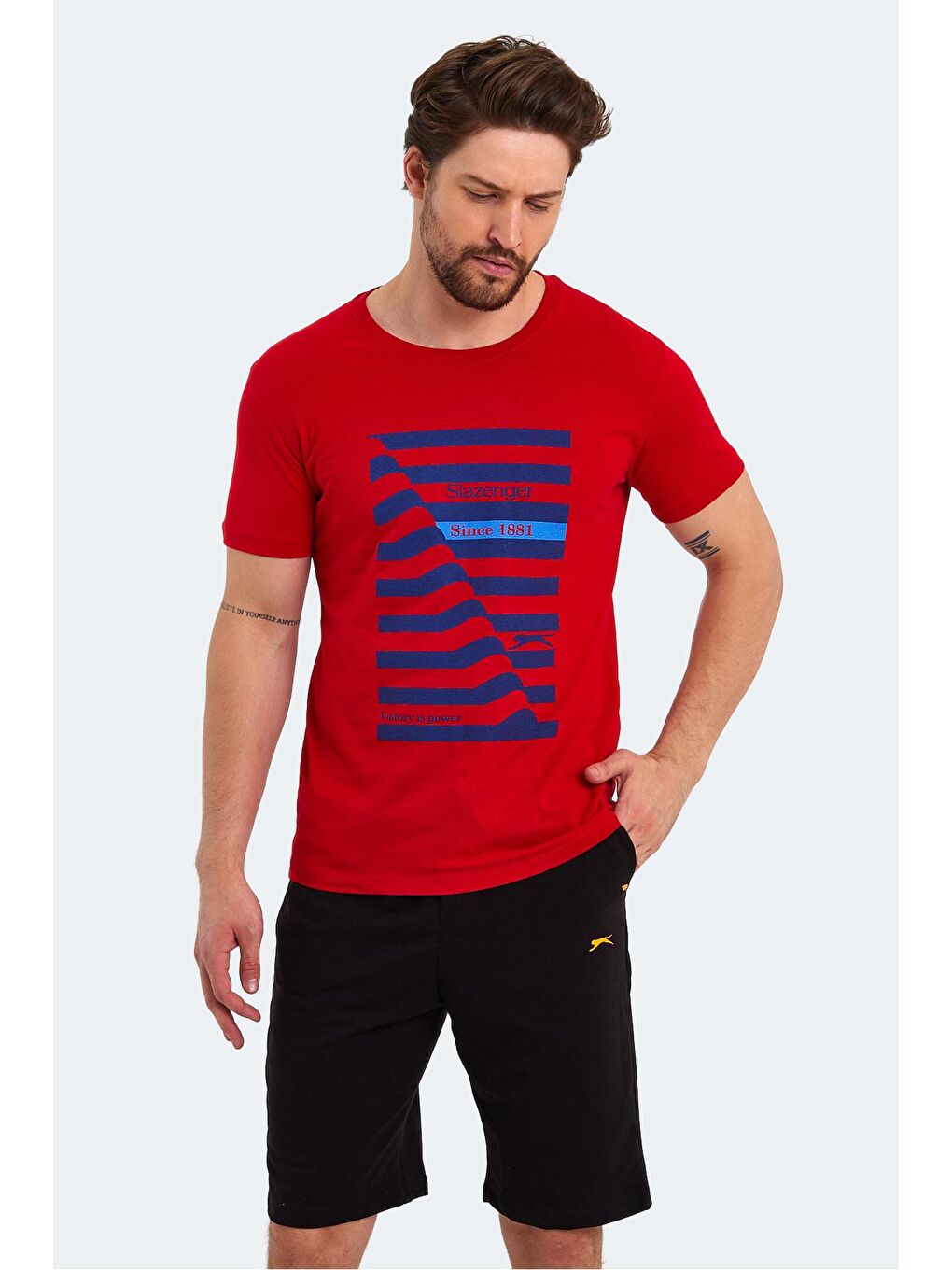 SLAZENGER Kırmızı KATELL Erkek T-Shirt Kırmızı - 2