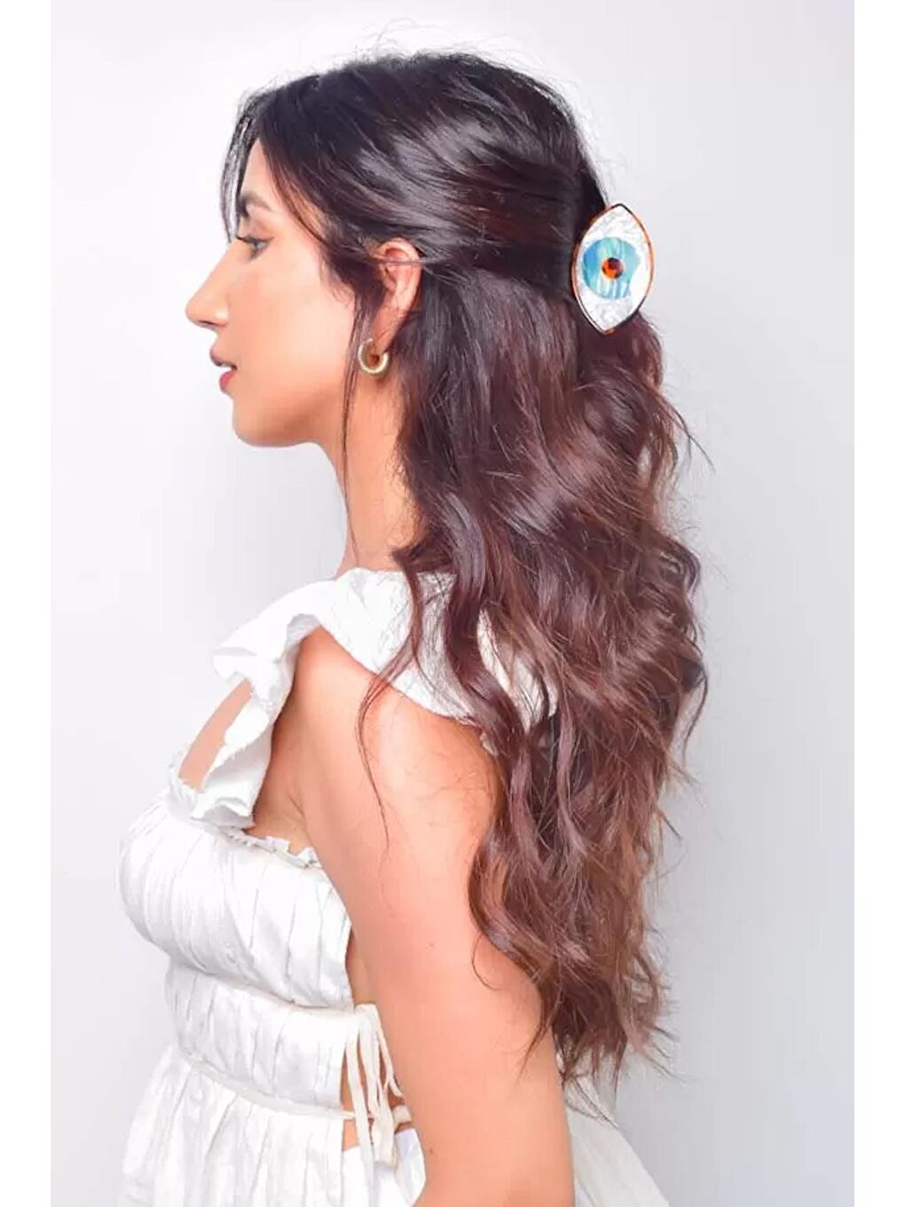 Mavi Nazar Göz Lüks Kemik Mandal Toka-1