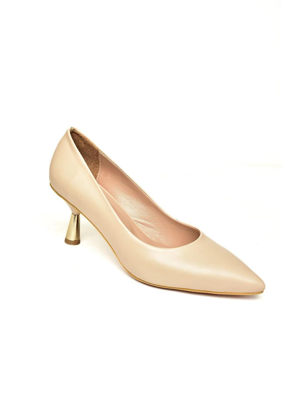 Bej U6760340 Ten Kadın Topuklu Ayakkabı-1