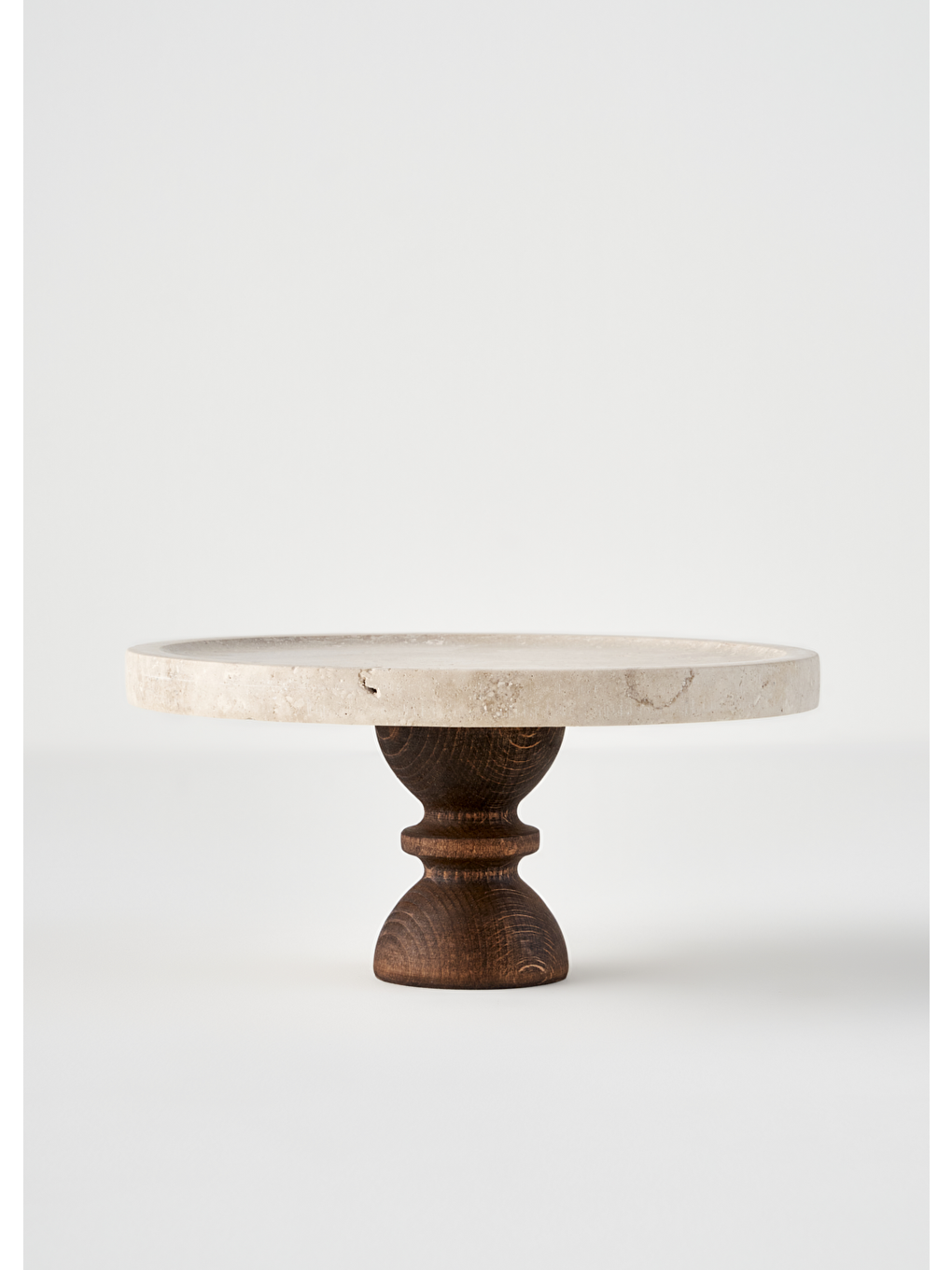Bej Ephesus Traverten Kek Standı Naturel (25 cm)