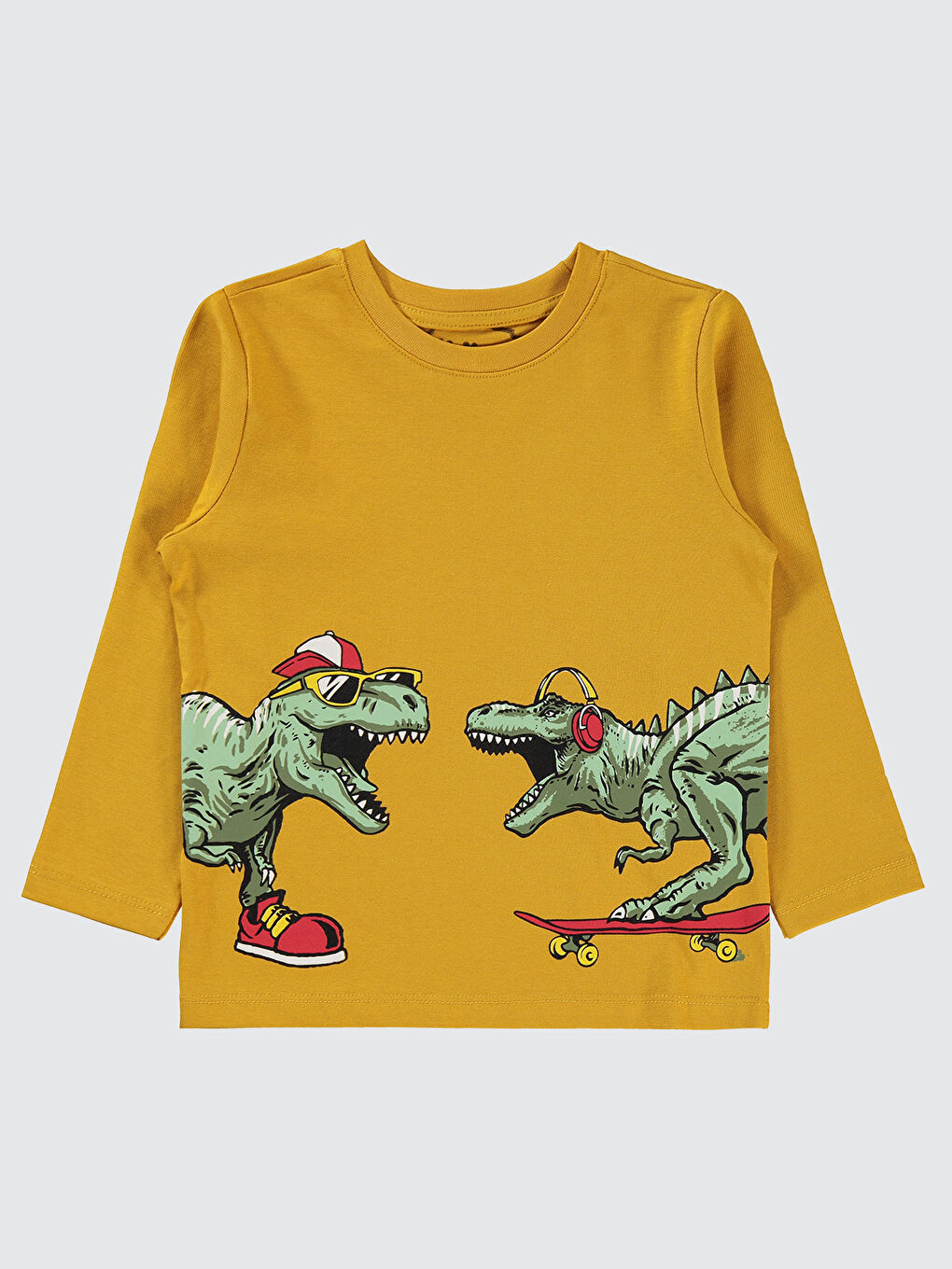 Kahverengi Boys Erkek Çocuk Sweatshirt 2-5 Yaş Hardal