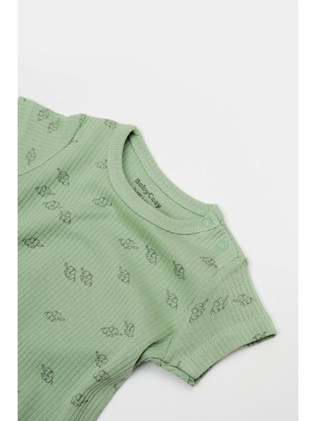 Yeşil Organik Modal Fil Baskılı 2 Li Takım csym11703-2