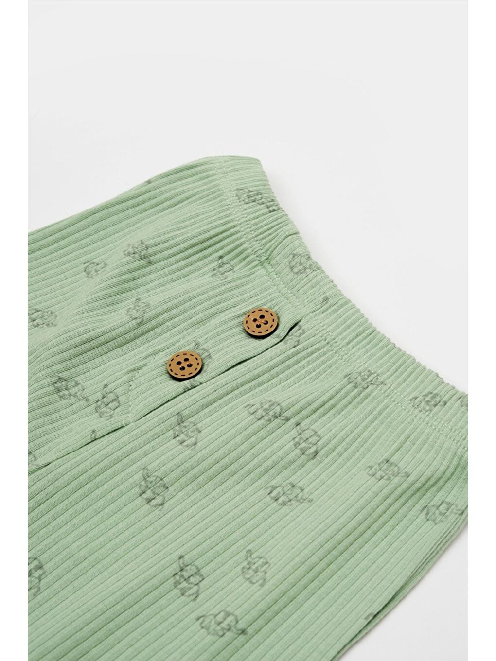 Yeşil Organik Modal Fil Baskılı 2 Li Takım csym11703-3