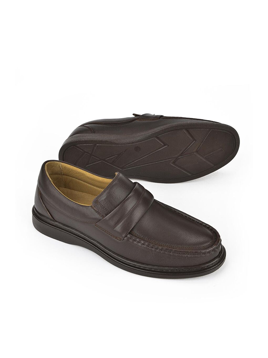 Kahverengi Erkek Hakiki Deri Ayakkabı 13110 705 1 Kahve-3