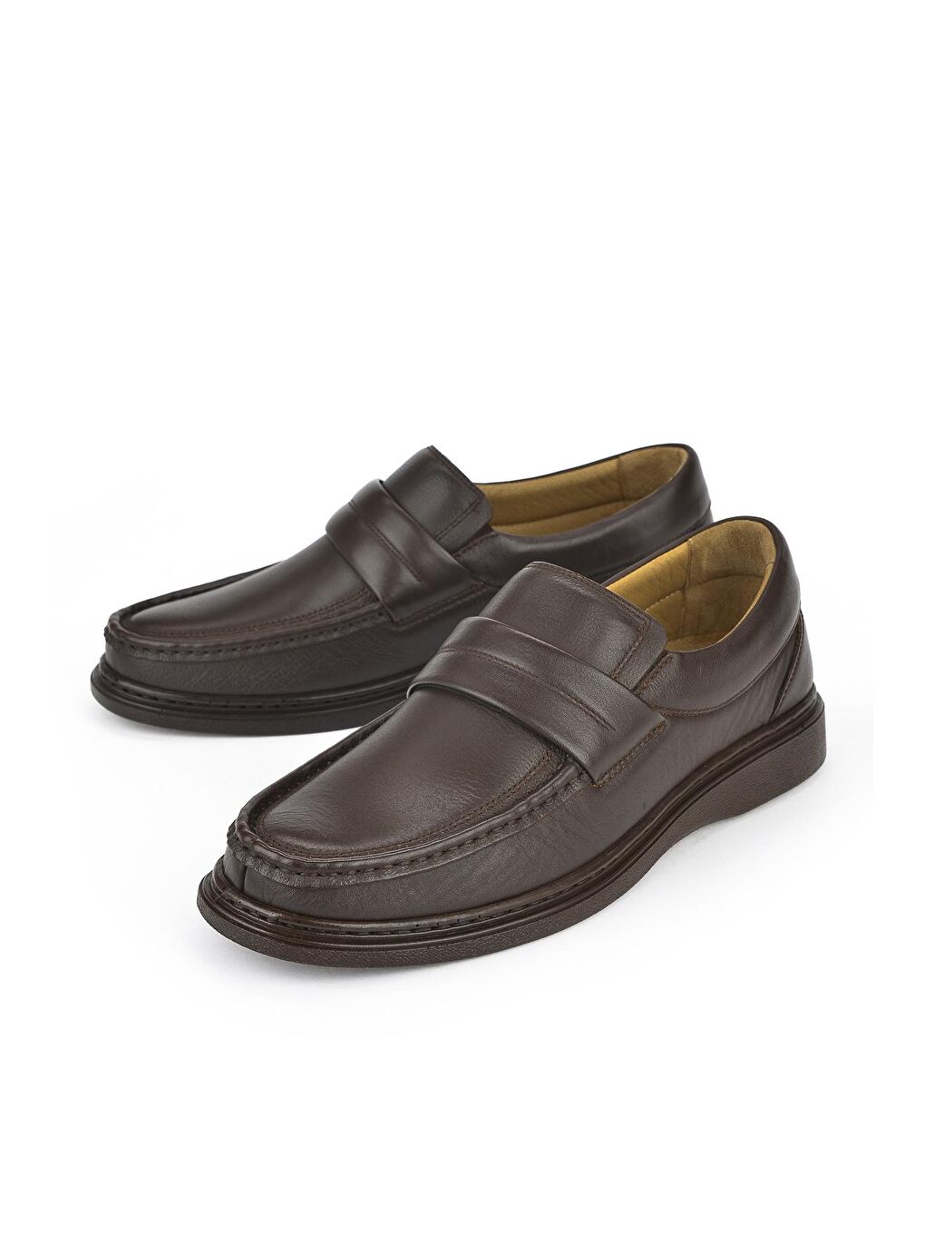 Kahverengi Erkek Hakiki Deri Ayakkabı 13110 705 1 Kahve-4