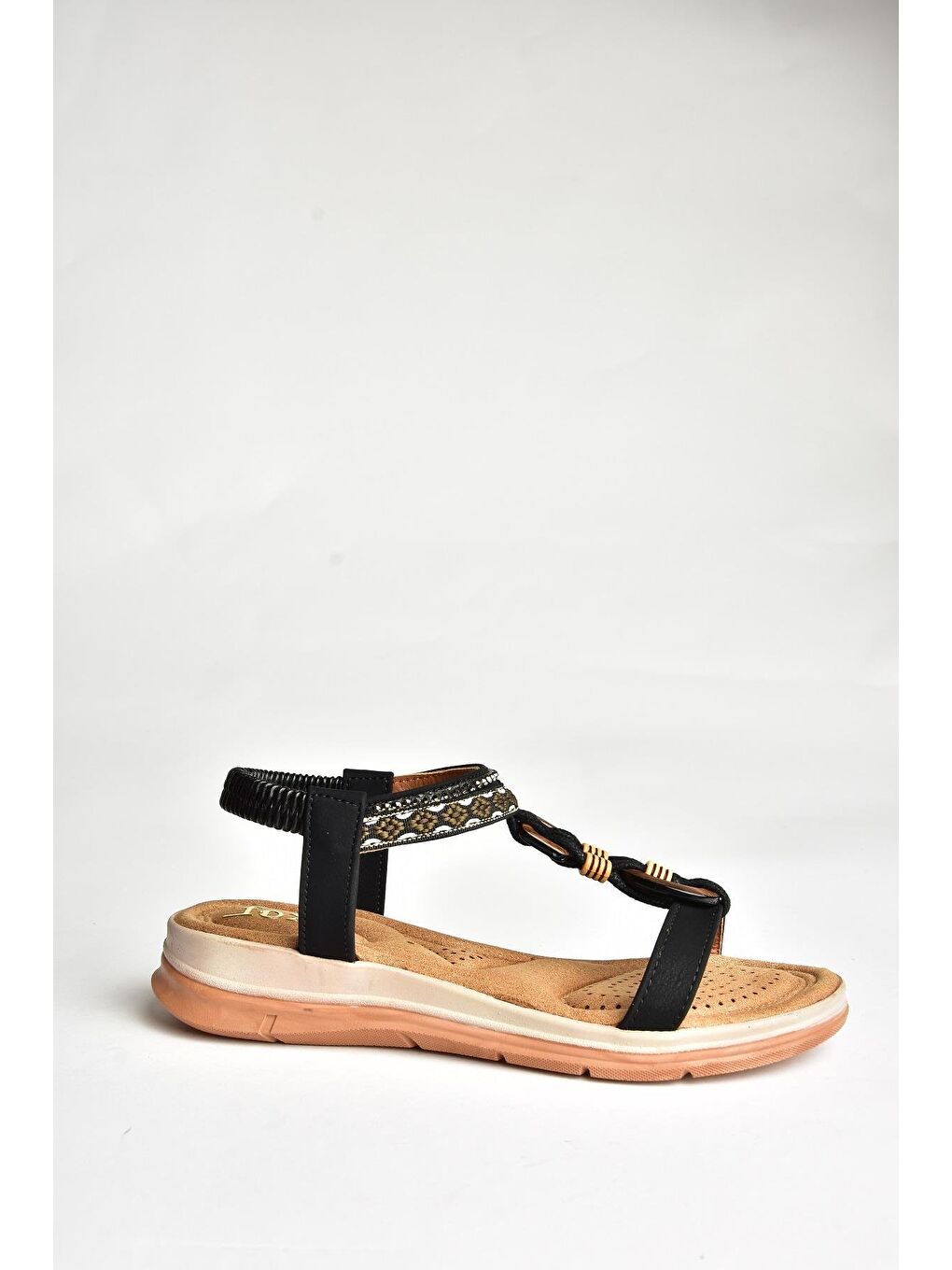 U2586168 Siyah Kadın Sandalet
