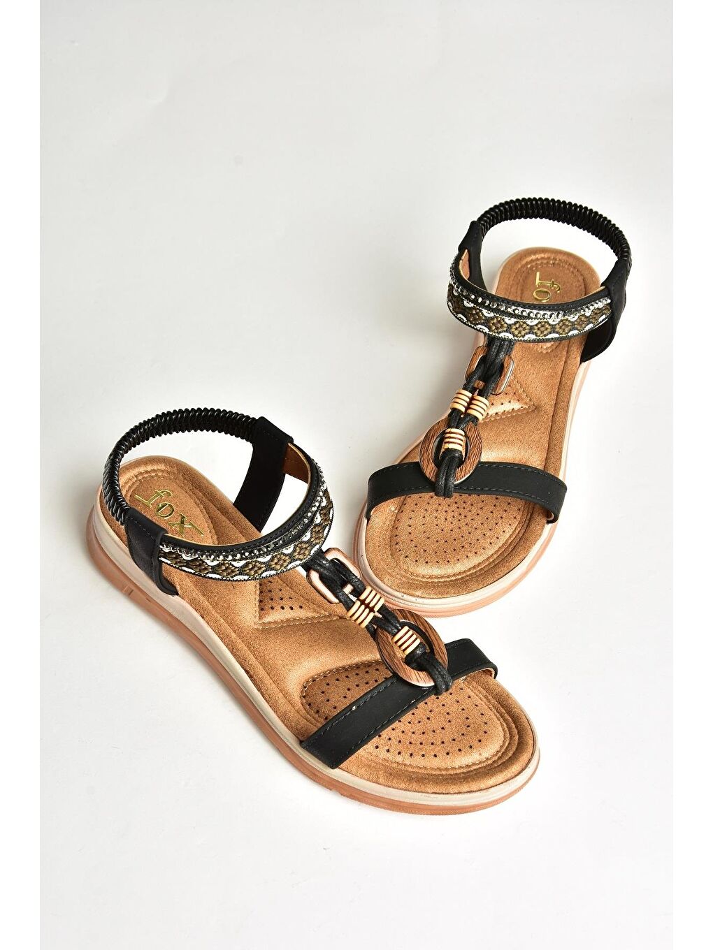 U2586168 Siyah Kadın Sandalet-2