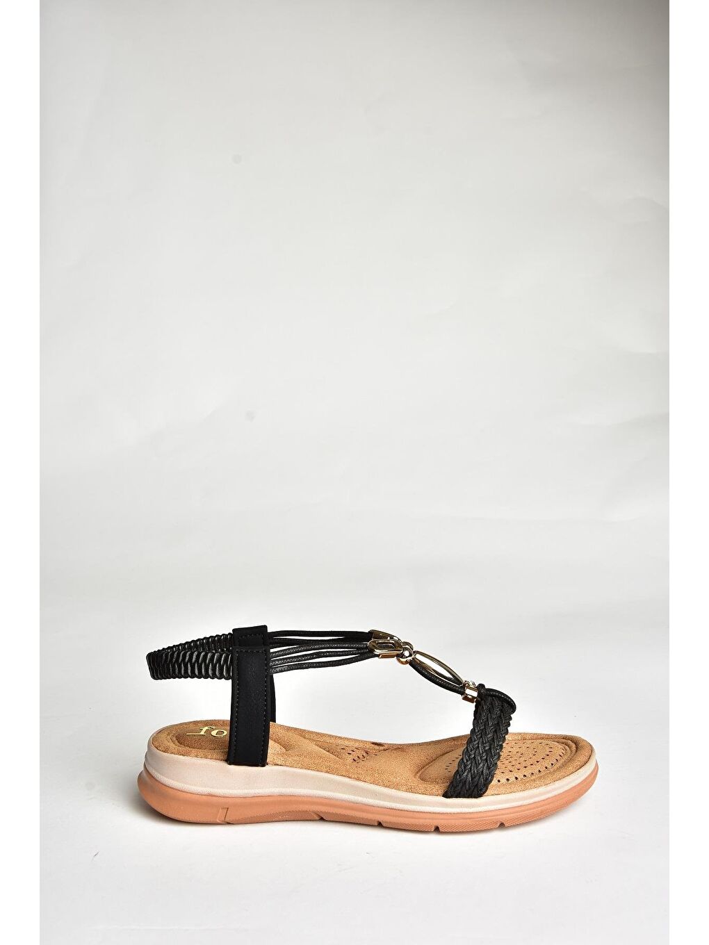 U2586252 Siyah Kadın Sandalet