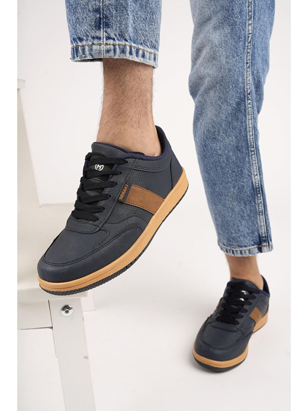 Lacivert Jima Erkek Günlük Casual Bağcıklı Sneaker Spor Ayakkabı