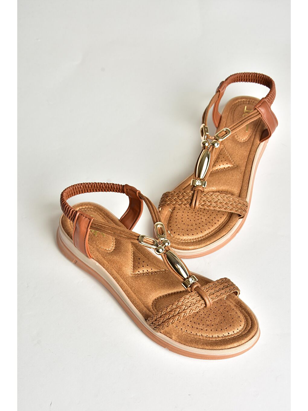Kahverengi U2586252 Taba Kadın Sandalet-2