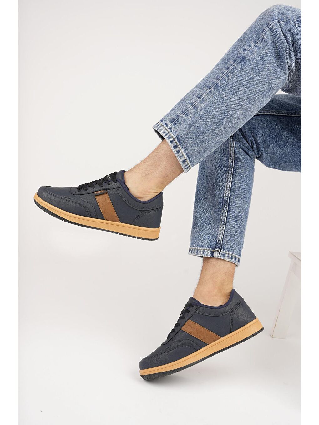 Lacivert Jima Erkek Günlük Casual Bağcıklı Sneaker Spor Ayakkabı-2