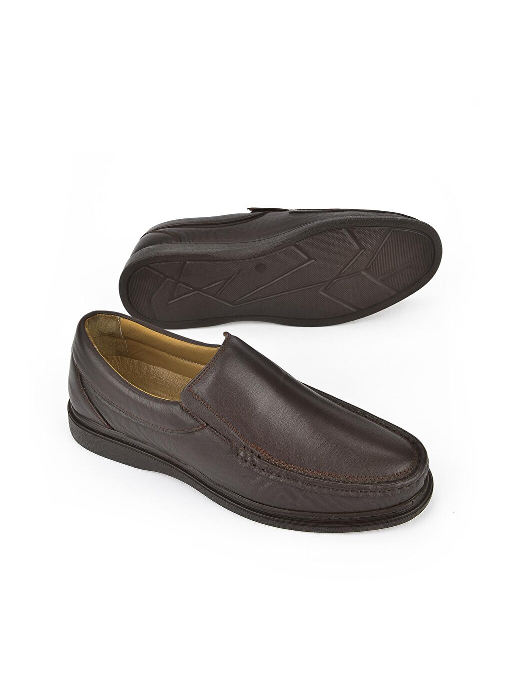 Kahverengi Erkek Hakiki Deri Ayakkabı 13110 705 Kahve-4