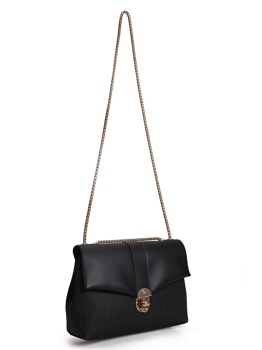 Siyah Desenli Kadın El ve Omuz Çantası-3