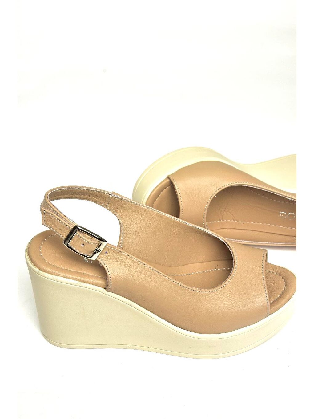 U5552250 Bej Kadın Dolgu Topuklu Ayakkabı-2