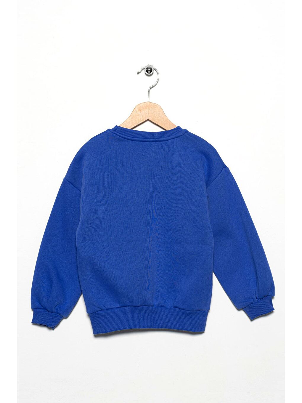 Acar Saks Bisiklet Yaka Uzun Kol Saks Renk Kız Çocuk Sweatshirt - 5