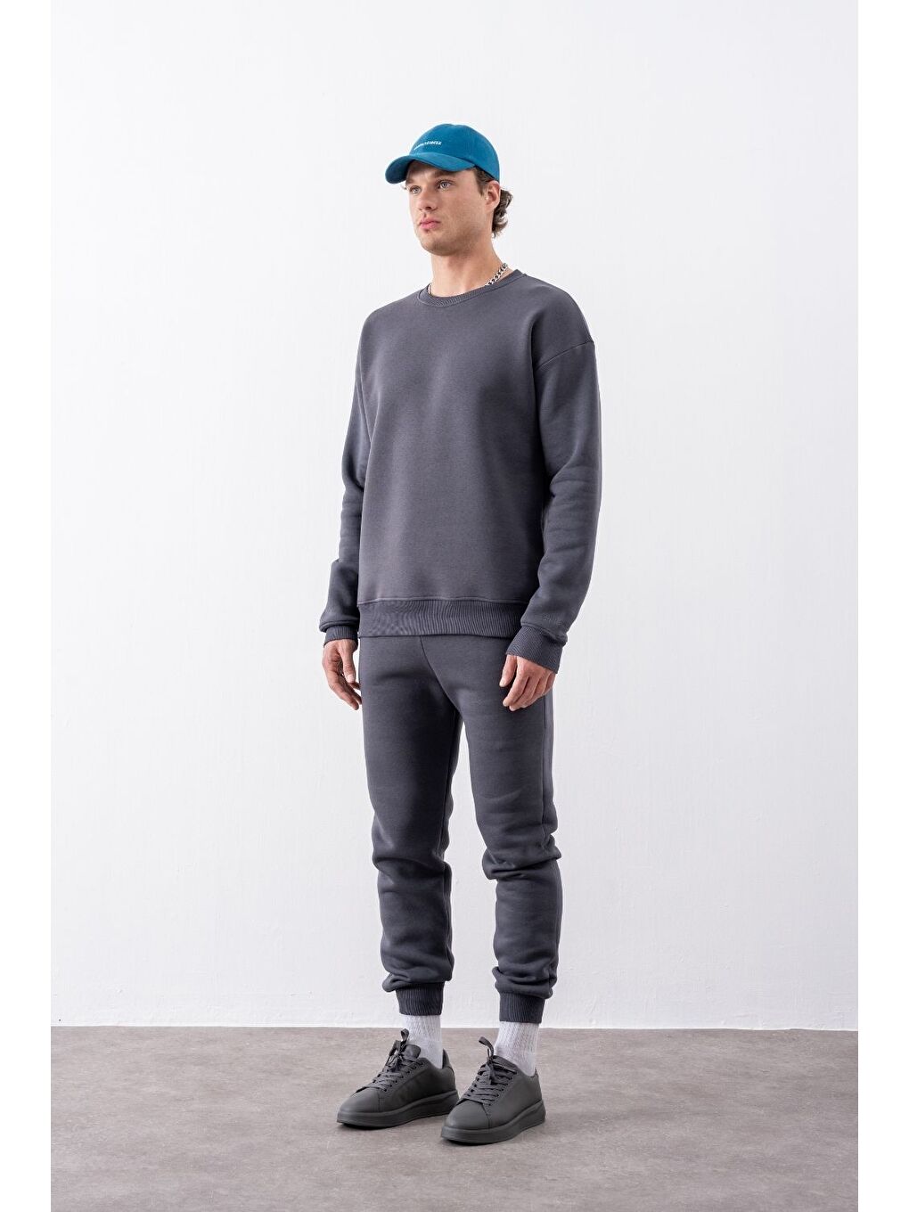 Erkek Rahat Kesim Antrasit Eşofman Alt