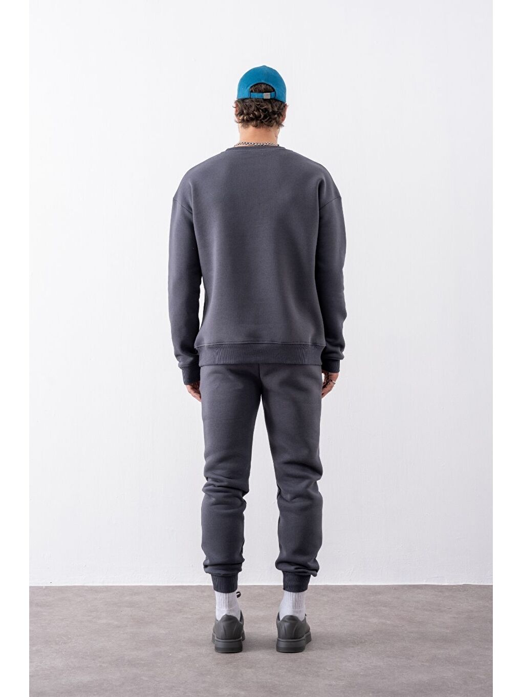 Erkek Rahat Kesim Antrasit Eşofman Alt-1