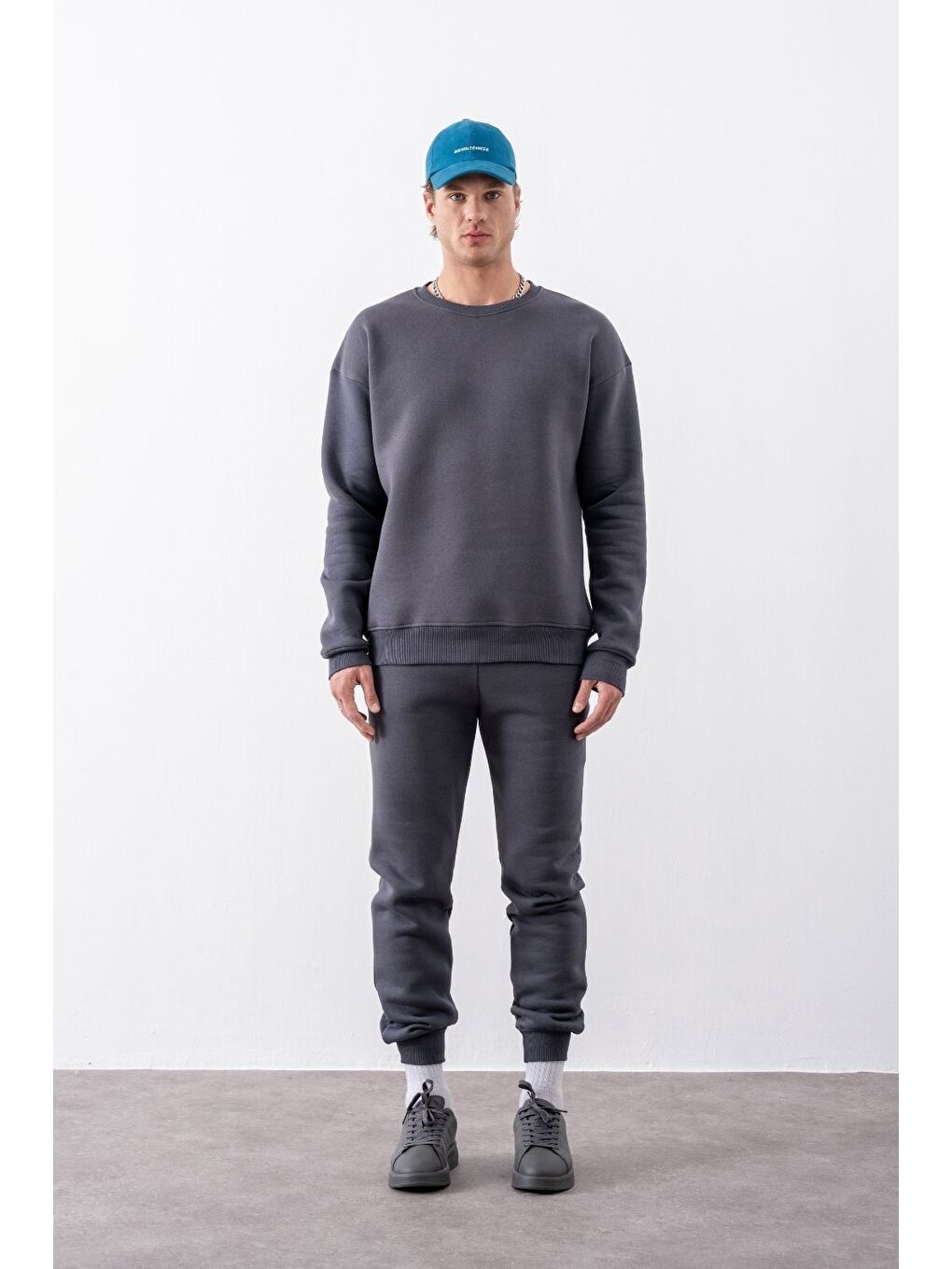 Erkek Rahat Kesim Antrasit Eşofman Alt-2