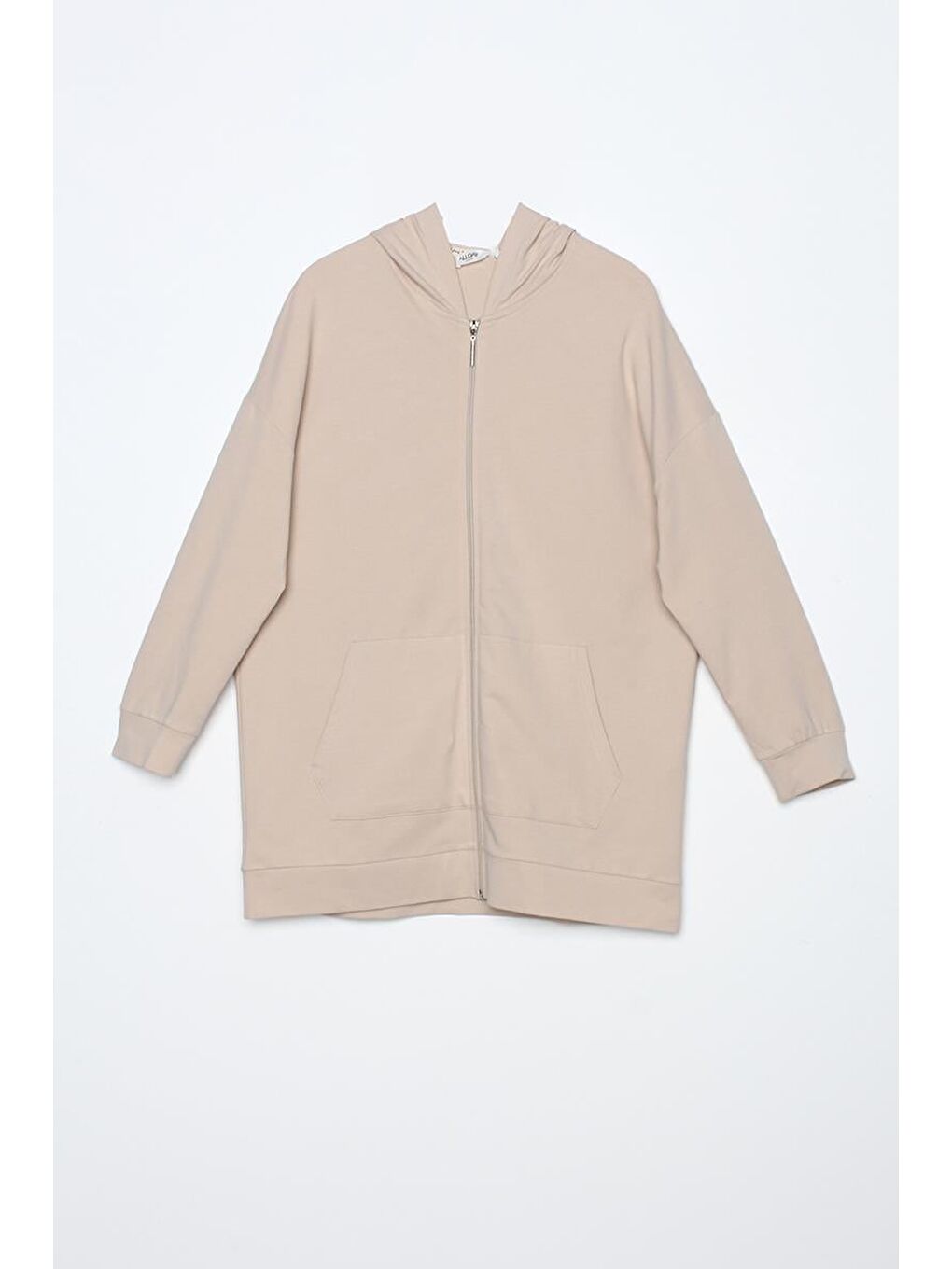 Bej01 Kapüşonlu Fermuarlı Sweat-7