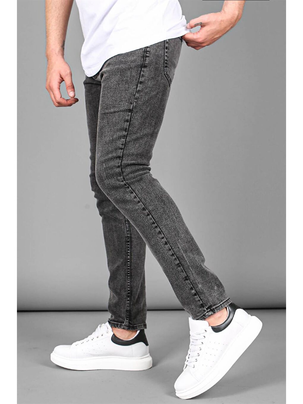 Erkek Siyah Skinny Fit Jean 5679-1
