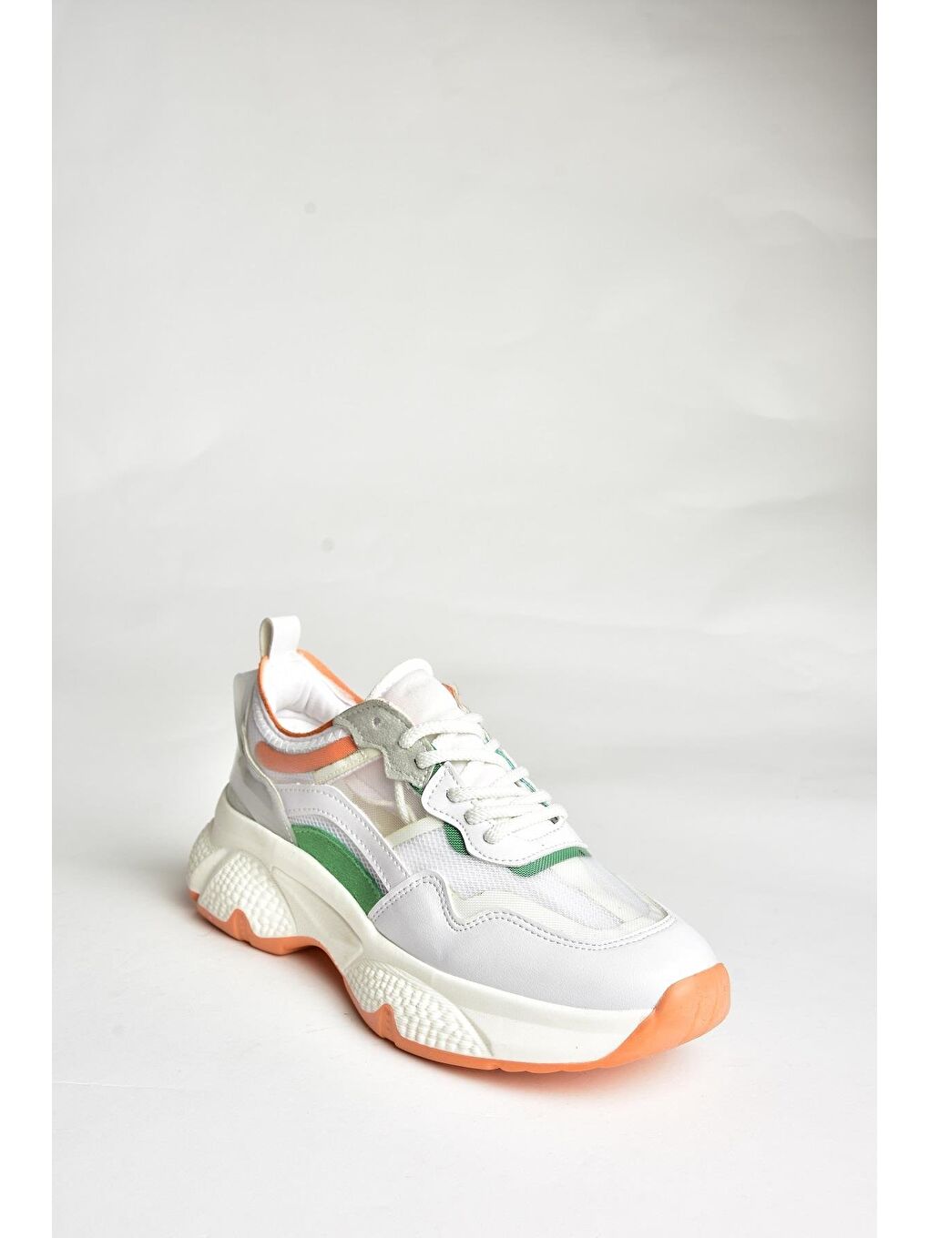 U9735682 Beyaz/Turuncu Kadın Sneakers-1