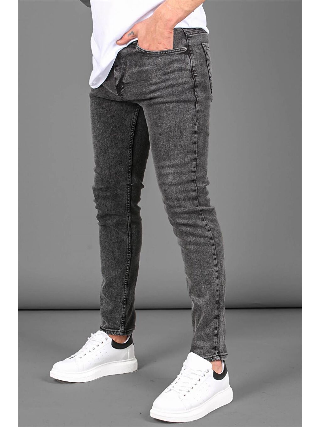 Erkek Siyah Skinny Fit Jean 5679-2