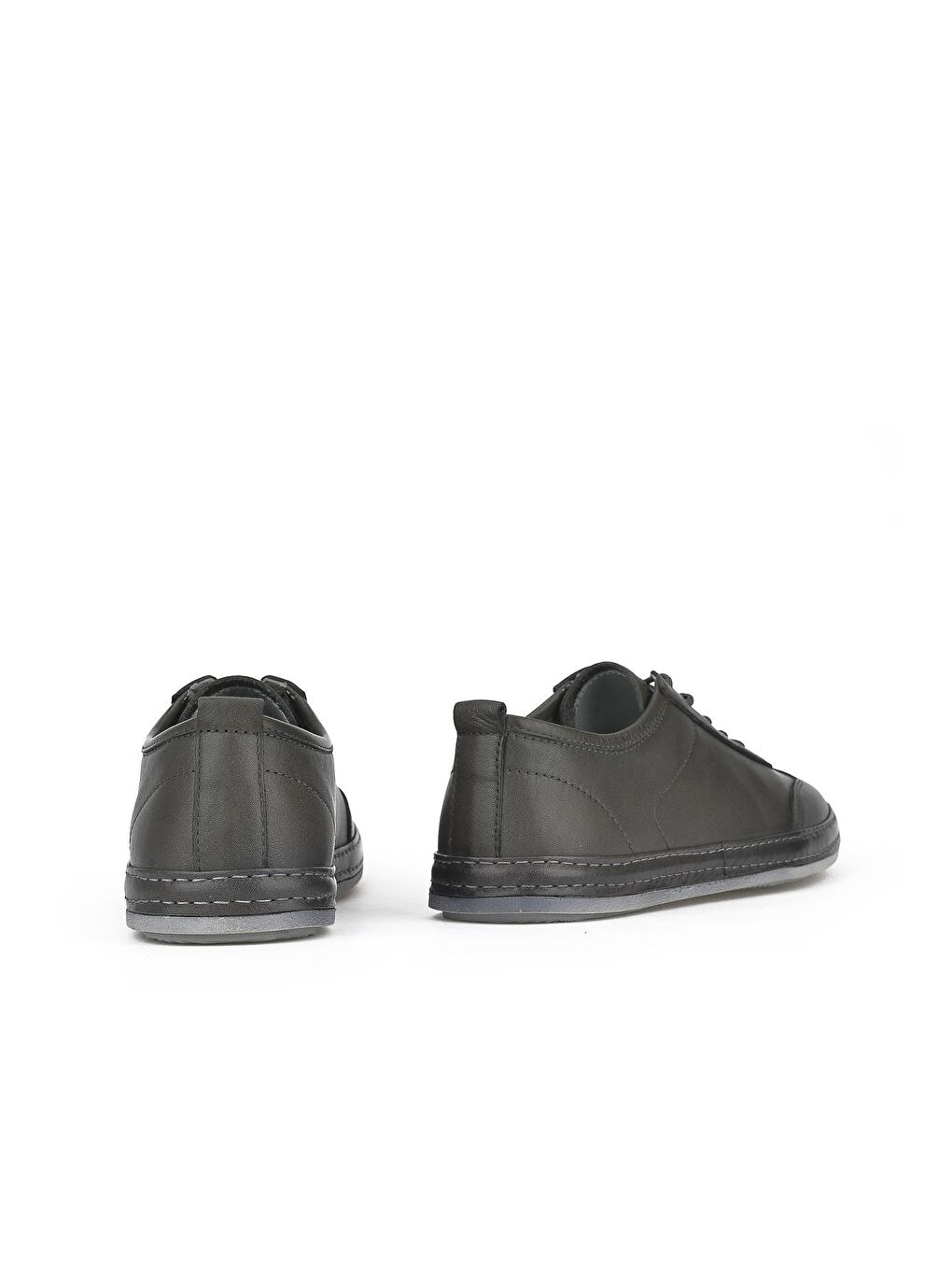 Erkek Hakiki Deri Sneaker 1311002 154 Gri-2