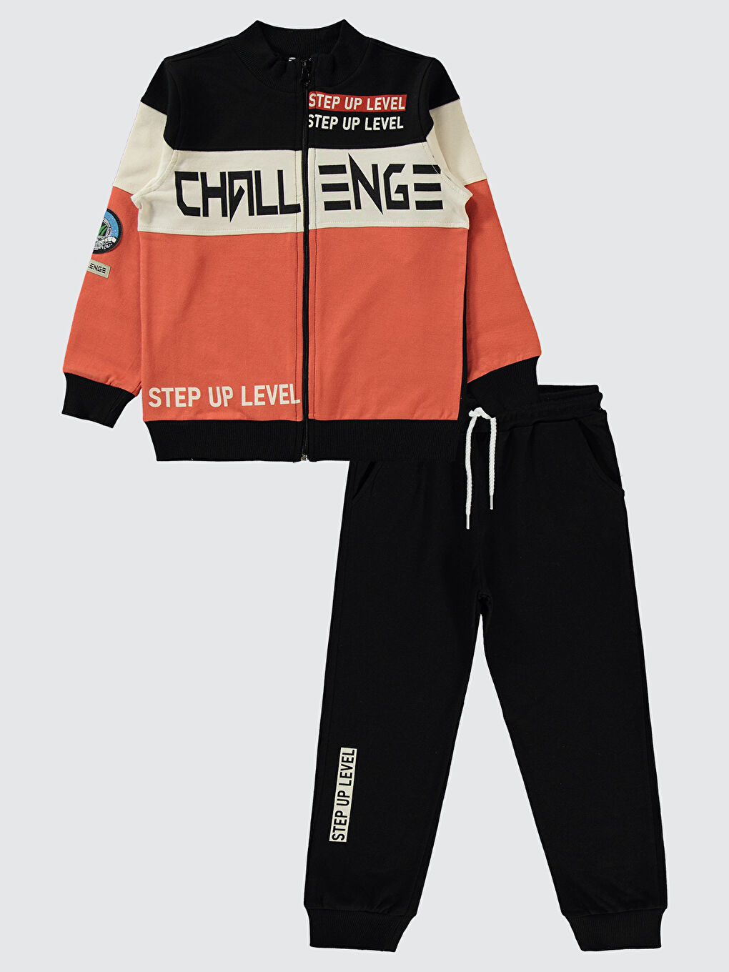 Kahverengi Boys Erkek Çocuk Eşofman Takımı 6-9 Yaş Kiremit