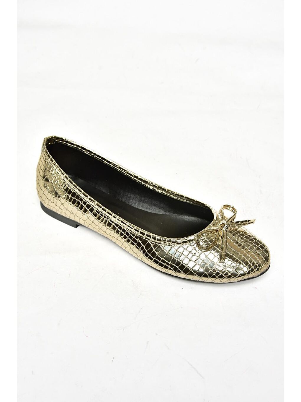 Fox Shoes Sari S7260563 Altın Kadın Babet