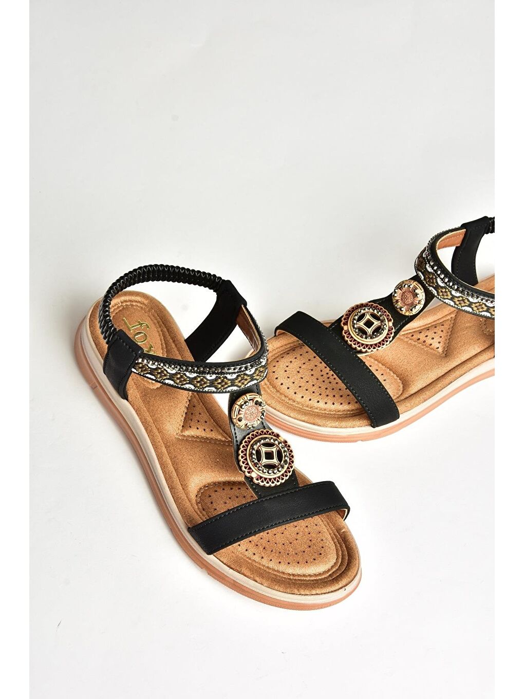 U2586136 Siyah Kadın Sandalet-2