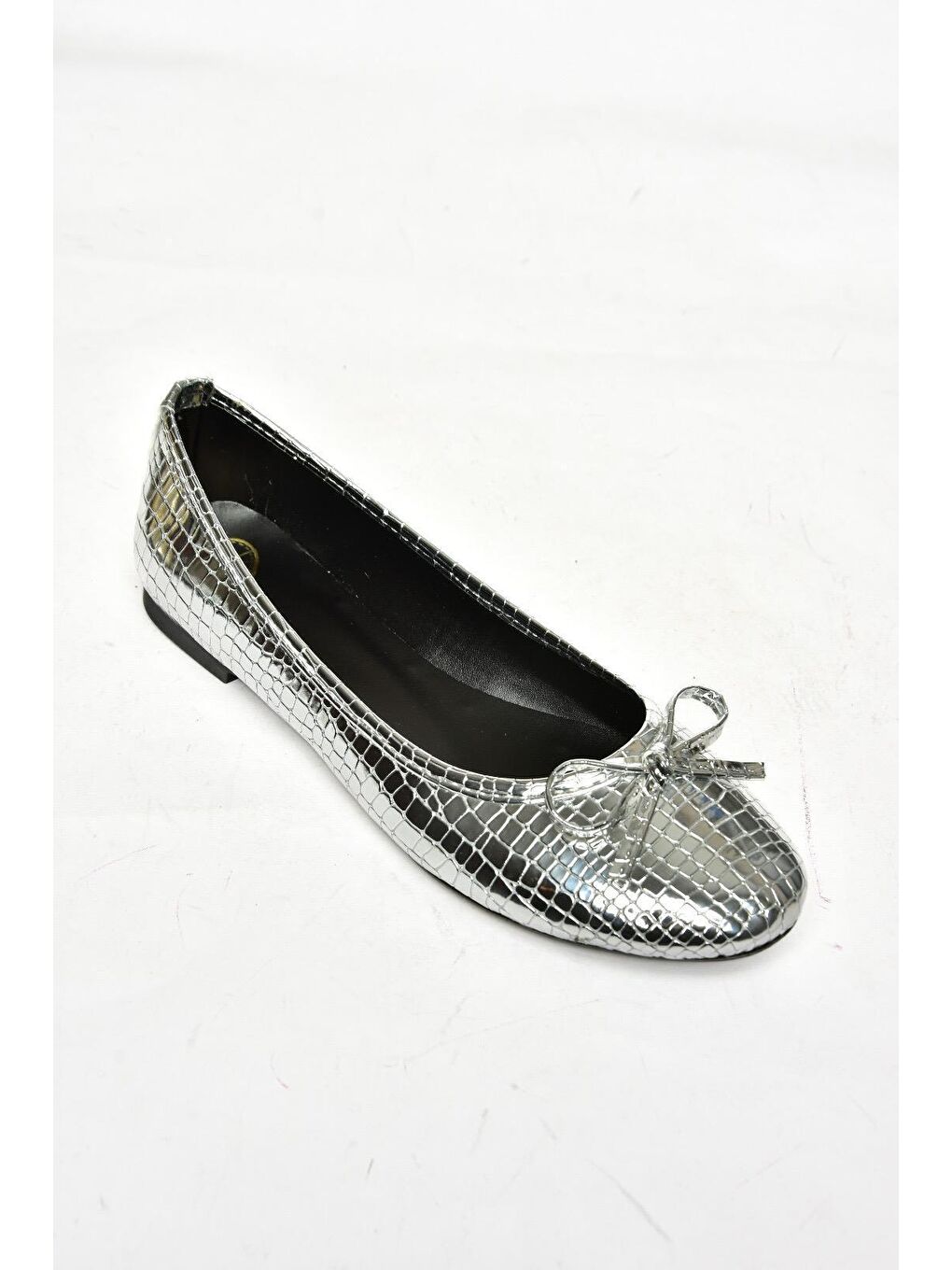 Fox Shoes Gri S7260563 Gümüş Kadın Babet - 1