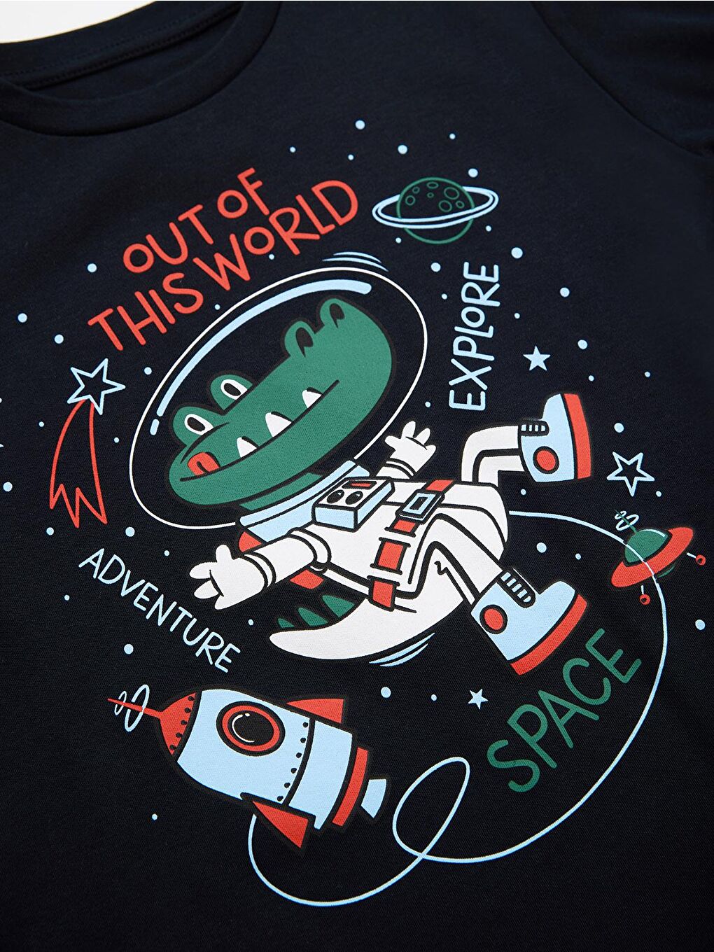 Denokids Karışık Astronot Timsah Erkek Çocuk T-shirt Pantolon Takım - 4