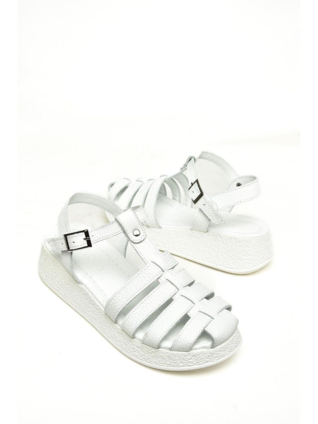 P5550505 Beyaz Kadın Sandalet-2