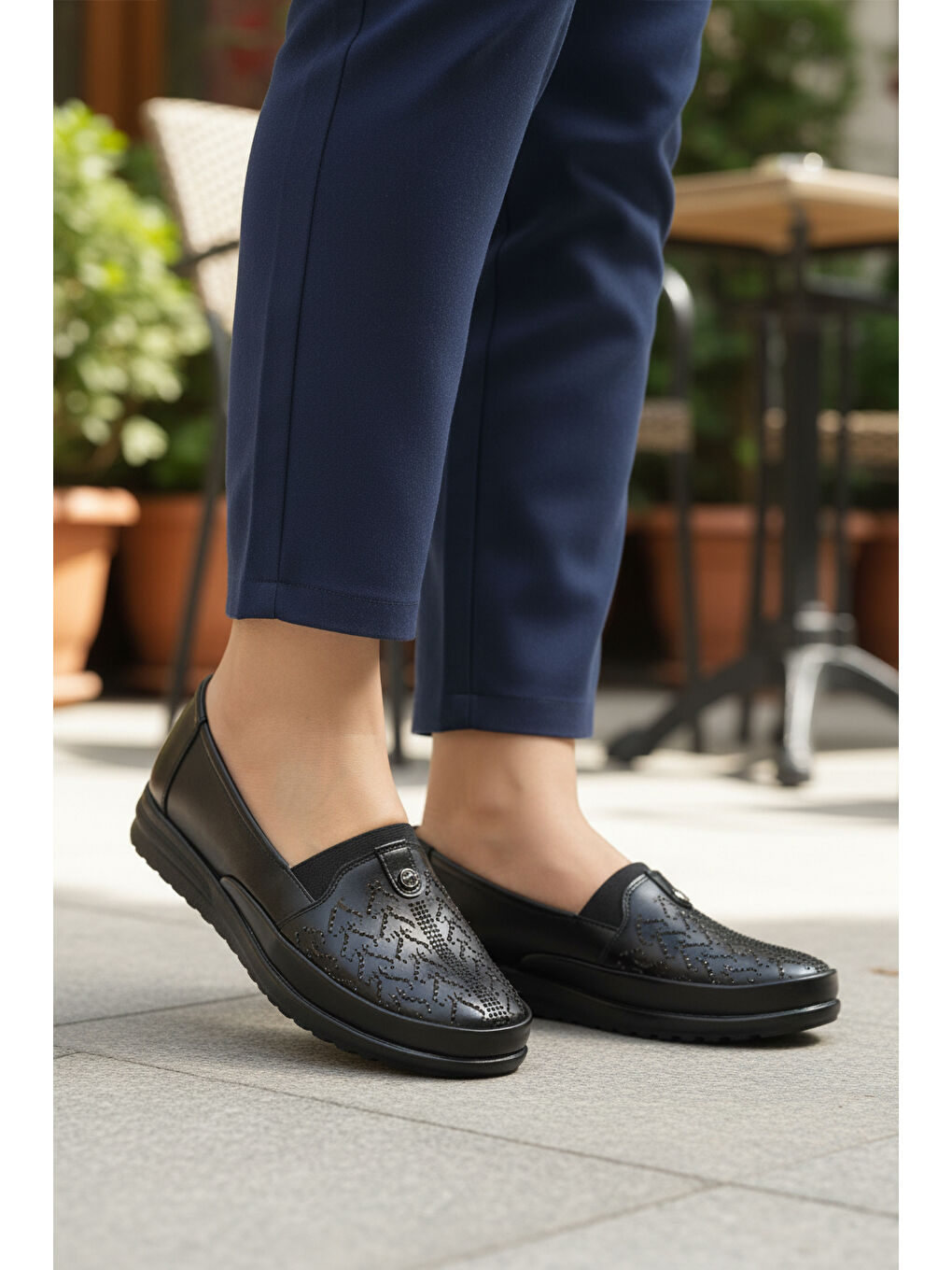 Siyah Jel Taban Anatomik Kadın Casual Ayakkabı 236 Z-2